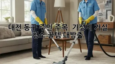 대전 동구 주민 주목! ✨ 가성비 거실 청소 꿀템 대방출 🍯